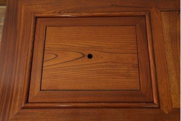 中古　美品!!　総欅(ケヤキ)材　趣ある佇まいが目を引く関西火鉢(ローテーブル、長火鉢、座卓、囲炉裏)(R-075415)