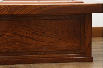 中古　美品!!　総欅(ケヤキ)材　趣ある佇まいが目を引く関西火鉢(ローテーブル、長火鉢、座卓、囲炉裏)(R-075415)