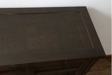 中古　特注品　松本民芸家具　シックで落ち着いた佇まいが魅力的なA型下駄箱(収納棚、戸棚、キャビネット)(R-075416)