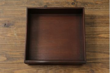 和製ビンテージ　花梨(カリン)材　凝った意匠が素敵な飾り棚(収納棚、戸棚、茶棚、違い棚、ヴィンテージ)(R-075428)