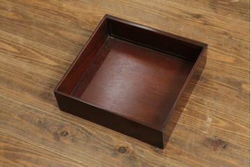 和製ビンテージ　花梨(カリン)材　凝った意匠が素敵な飾り棚(収納棚、戸棚、茶棚、違い棚、ヴィンテージ)(R-075428)