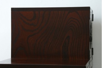 中古　美品　仙台民芸箪笥(仙台箪笥)　欅産業　拭き漆塗り　力強い木目が魅力の階段箪笥　(R-075430)
