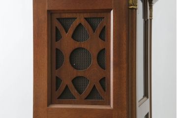 中古　細やかな装飾が光る!気品漂うシックな雰囲気が魅力のホールクロック(時計台、振り子時計、クオーツ時計、大型、ディスプレイ、ドイツ)(R-075434)