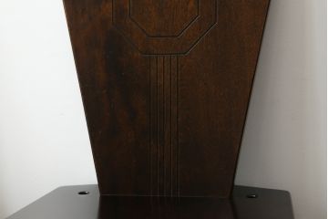 中古　廃盤モデル　星野民芸(星野民藝)　桜材　個性的なデザインが存在感を放つダイニングチェア4脚セット(板座チェア、椅子、イス)(R-075437)