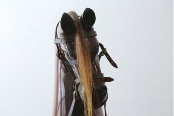 イギリスビンテージ　リアルな造形のロッキングホース(木馬、ビンテージ、ディスプレイ、英国)(R-075438)
