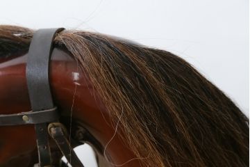 イギリスビンテージ　リアルな造形のロッキングホース(木馬、ビンテージ、ディスプレイ、英国)(R-075438)