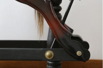 イギリスビンテージ　リアルな造形のロッキングホース(木馬、ビンテージ、ディスプレイ、英国)(R-075438)