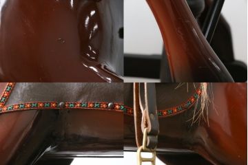 イギリスビンテージ　リアルな造形のロッキングホース(木馬、ビンテージ、ディスプレイ、英国)(R-075438)