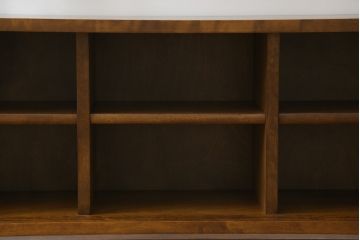 中古　美品!!　葉山ガーデン(Hayama Classic)　上質な和の空間を演出する格子引き戸の収納棚(食器棚、茶棚、戸棚)(R-075439)