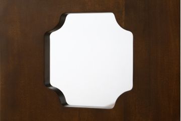 中古　美品!!　葉山ガーデン(Hayama Classic)　上質な和の空間を演出する格子引き戸の収納棚(食器棚、茶棚、戸棚)(R-075439)