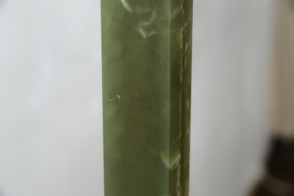 中古　イタリア高級家具　組み立て式　大理石　ヨーロピアンなお部屋の演出にピッタリな真鍮製のポールハンガー　(R-075440)