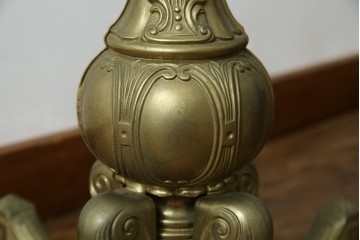 中古　イタリア高級家具　組み立て式　大理石　ヨーロピアンなお部屋の演出にピッタリな真鍮製のポールハンガー　(R-075440)