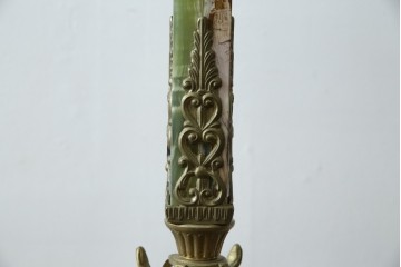 中古　イタリア高級家具　組み立て式　大理石　ヨーロピアンなお部屋の演出にピッタリな真鍮製のポールハンガー　(R-075440)