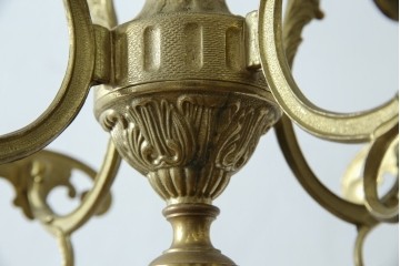 中古　イタリア高級家具　組み立て式　大理石　ヨーロピアンなお部屋の演出にピッタリな真鍮製のポールハンガー　(R-075440)