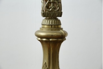 中古　イタリア高級家具　組み立て式　大理石　ヨーロピアンなお部屋の演出にピッタリな真鍮製のポールハンガー　(R-075440)