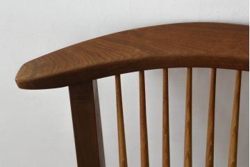 ヴィンテージ　小田急ハルク購入　ジョージナカシマ　桜製作所　コノイドラウンジ(CONOID LOUNGE)　CN110　モダンに洗練されたラウンジチェア(ジョージ・ナカシマ、イス、椅子、板座チェア、ビンテージ)(R-075441)