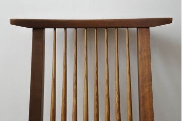 ヴィンテージ　小田急ハルク購入　ジョージナカシマ　桜製作所　コノイドラウンジ(CONOID LOUNGE)　CN110　モダンに洗練されたラウンジチェア(ジョージ・ナカシマ、イス、椅子、板座チェア、ビンテージ)(R-075441)