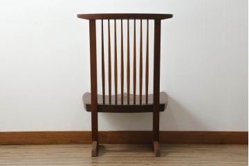 ヴィンテージ　小田急ハルク購入　ジョージナカシマ　桜製作所　コノイドラウンジ(CONOID LOUNGE)　CN110　モダンに洗練されたラウンジチェア(ジョージ・ナカシマ、イス、椅子、板座チェア、ビンテージ)(R-075441)