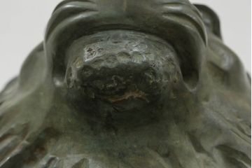 ビンテージ雑貨　ブロンズ　置いてあるだけで存在感がある!堂々とした雰囲気の大きなライオン像(置物、オブジェ、店舗什器、ブロンズ像、獅子、ディスプレイ、ヴィンテージ)(R-075451)
