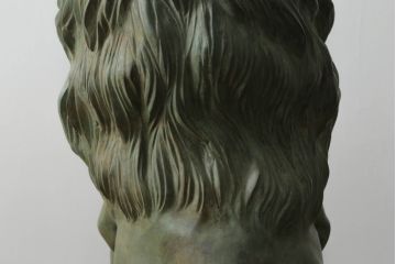 ビンテージ雑貨　ブロンズ　置いてあるだけで存在感がある!堂々とした雰囲気の大きなライオン像(置物、オブジェ、店舗什器、ブロンズ像、獅子、ディスプレイ、ヴィンテージ)(R-075451)