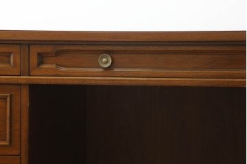 中古　DREXEL HERITAGE(ドレクセルヘリテイジ)　Triune(トライユン)　585-107　高級感溢れる上品な佇まいが美しいオーダー両袖机(プレジデントデスク、ニーホールデスク、ワークデスク、オフィスデスク、在宅用、在宅ワーク用)(定価約140万円)(R-075454)