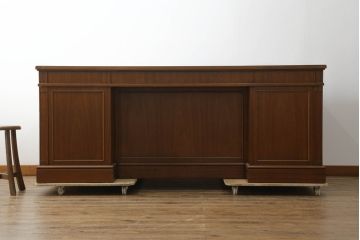 中古　DREXEL HERITAGE(ドレクセルヘリテイジ)　Triune(トライユン)　585-107　高級感溢れる上品な佇まいが美しいオーダー両袖机(プレジデントデスク、ニーホールデスク、ワークデスク、オフィスデスク、在宅用、在宅ワーク用)(定価約140万円)(R-075454)