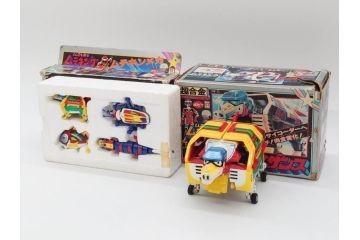 当時物　ポピー　超合金　GB-25　GB-45　とんでも戦士 ムテキング　ムテキンメカ　1号 サイザンス　2号 コンチューター　3号 メデタイン　4号 トガゲッテル　タツノコプロ　2点セット(玩具、おもちゃ、オモチャ、箱付き、フィギュア)(R-075458)