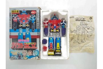 当時物　超合金　クローバー　戦闘メカ ザブングル　ダイカスト　ポピー　GB-73　機甲艦隊 ダイラガーXV(フィフティーン)　タカラ　太陽の牙 ダグラム　1/144　コンバットアーマー　アイアンフット　3点セット(おもちゃ、オモチャ、玩具、フィギュア、箱付き、XABUNGLE、X-82、COMBAT ARMOR DOUGRAM IRONFOOT HASTY F4X)(R-075459)