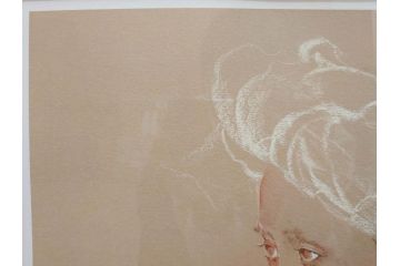 真作　田村能里子　「風の香り」　35/85　サイン入り　リトグラフ(版画、絵画、人物画、額装)(R-075460)