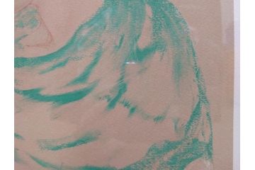 真作　田村能里子　「風の香り」　35/85　サイン入り　リトグラフ(版画、絵画、人物画、額装)(R-075460)