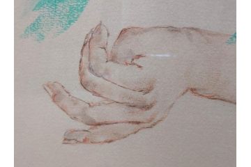 真作　田村能里子　「風の香り」　35/85　サイン入り　リトグラフ(版画、絵画、人物画、額装)(R-075460)