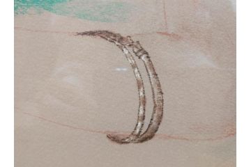 真作　田村能里子　「風の香り」　35/85　サイン入り　リトグラフ(版画、絵画、人物画、額装)(R-075460)