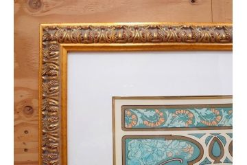 真作　アルフォンス ミュシャ　「羽根ペン」　143/250　サイン入り　リトグラフ(版画、人物画、額装)(R-075463)