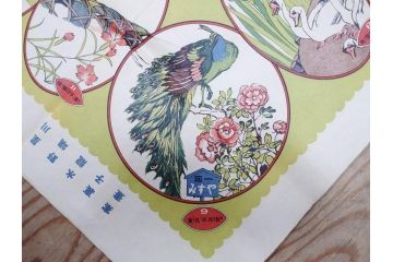 大正時代　少女の友　付録　花鳥双六　友子の空想旅行双六　川端龍子　星野水裏　2枚セット(附録、ふろく、すごろく、おまけ、オマケ、大正6年、大正8年、印刷物、秀英舎)(R-075464)