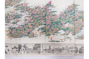 明治14年9月出版　都会便覧名所画入　大日本府県名所独案内(全)　小林栄成　安田安五郎(鳥瞰図、戦前、彩色版画、古地図、印刷物、俯瞰図、十四年)(R-075465)