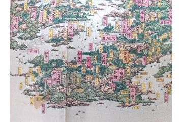 明治14年9月出版　都会便覧名所画入　大日本府県名所独案内(全)　小林栄成　安田安五郎(鳥瞰図、戦前、彩色版画、古地図、印刷物、俯瞰図、十四年)(R-075465)
