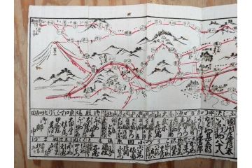 明治〜大正　富士山北口全図　名細図　頂展望図　一新講社　東京〜大山富士山道中案内 など 富士山案内図5枚セット(観光地図、登山遊覧案内、パンフレット、印刷物、古地図、鳥観図、俯瞰図、絵図)(R-075466)