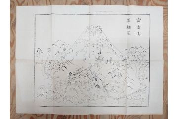 明治〜大正　富士山北口全図　名細図　頂展望図　一新講社　東京〜大山富士山道中案内 など 富士山案内図5枚セット(観光地図、登山遊覧案内、パンフレット、印刷物、古地図、鳥観図、俯瞰図、絵図)(R-075466)