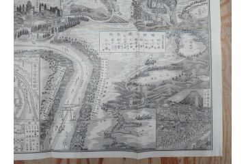 明治〜大正　富士山北口全図　名細図　頂展望図　一新講社　東京〜大山富士山道中案内 など 富士山案内図5枚セット(観光地図、登山遊覧案内、パンフレット、印刷物、古地図、鳥観図、俯瞰図、絵図)(R-075466)
