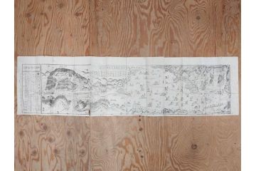 江戸時代　当時物　古地図　案内絵図　奥州仙台塩釜　千賀浦十七景　象頭山正祭頭騎大略図　坂東順礼独案内　文政6年　西国絵図　南都大仏前　絵図屋庄八 など4枚セット(鳥瞰図、俯瞰図、印刷物、木版画、古文書、坂東順禮濁案内)(R-075468)