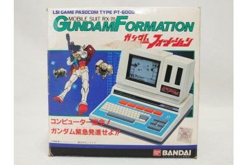 昭和レトロ　当時物　バンダイ　BANDAI　機動戦士ガンダム　フォーメーション　ポータブルゲーム　ゲーム機2点セット(GUNDAM、FORMATION、LSI PASOCOM TYPE PT-6000、PORTABLE GAME、FL MOBILE SUIT、RX-78、モビルスーツ、箱付き)(R-075473)