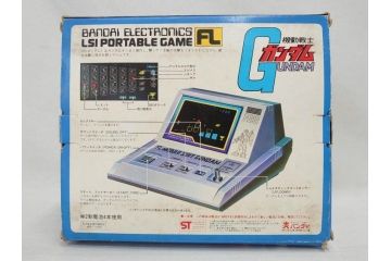昭和レトロ　当時物　バンダイ　BANDAI　機動戦士ガンダム　フォーメーション　ポータブルゲーム　ゲーム機2点セット(GUNDAM、FORMATION、LSI PASOCOM TYPE PT-6000、PORTABLE GAME、FL MOBILE SUIT、RX-78、モビルスーツ、箱付き)(R-075473)