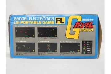 昭和レトロ　当時物　バンダイ　BANDAI　機動戦士ガンダム　フォーメーション　ポータブルゲーム　ゲーム機2点セット(GUNDAM、FORMATION、LSI PASOCOM TYPE PT-6000、PORTABLE GAME、FL MOBILE SUIT、RX-78、モビルスーツ、箱付き)(R-075473)