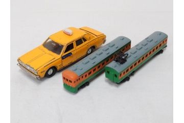 当時物　YONEZAWA TOYS　ASAHI TOYS　アサヒ玩具　DIAPET　ダイヤペット　MODEL PET　モデルペット　自動車　ミニカー　まとめて20点セット(おもちゃ、オモチャ、パトカー、はとバス、タクシー、郵便トラック、TOYOTA、トヨタ、NISSAN、日産、HONDA、ISUZU、MITSUBISHI、三菱、NO.2、6、鉄道シリーズ、電車、フォークリフト)(R-075474)