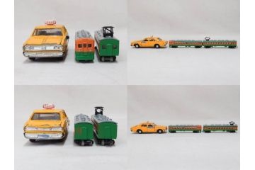 当時物　YONEZAWA TOYS　ASAHI TOYS　アサヒ玩具　DIAPET　ダイヤペット　MODEL PET　モデルペット　自動車　ミニカー　まとめて20点セット(おもちゃ、オモチャ、パトカー、はとバス、タクシー、郵便トラック、TOYOTA、トヨタ、NISSAN、日産、HONDA、ISUZU、MITSUBISHI、三菱、NO.2、6、鉄道シリーズ、電車、フォークリフト)(R-075474)