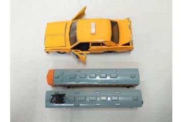 当時物　YONEZAWA TOYS　ASAHI TOYS　アサヒ玩具　DIAPET　ダイヤペット　MODEL PET　モデルペット　自動車　ミニカー　まとめて20点セット(おもちゃ、オモチャ、パトカー、はとバス、タクシー、郵便トラック、TOYOTA、トヨタ、NISSAN、日産、HONDA、ISUZU、MITSUBISHI、三菱、NO.2、6、鉄道シリーズ、電車、フォークリフト)(R-075474)