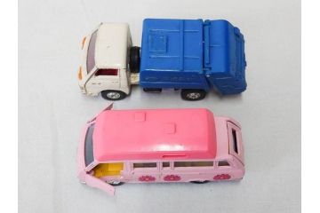 当時物　TOMICA トミカ　DANDY ダンディ　自動車　ミニカー　まとめて19点セット(玩具、おもちゃ、オモチャ、消防車、タンクローリー、Shell、はとバス、キャンピングカー、トラック、清掃事業、NHK、TOYOTA、トヨタ、HINO、ISUZU、MITSUBISHI、三菱)(R-075475)