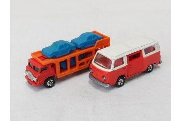 当時物　TOMICA トミカ　DANDY ダンディ　自動車　ミニカー　まとめて19点セット(玩具、おもちゃ、オモチャ、消防車、タンクローリー、Shell、はとバス、キャンピングカー、トラック、清掃事業、NHK、TOYOTA、トヨタ、HINO、ISUZU、MITSUBISHI、三菱)(R-075475)