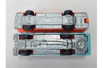 当時物　TOMICA トミカ　DANDY ダンディ　自動車　ミニカー　まとめて19点セット(玩具、おもちゃ、オモチャ、消防車、タンクローリー、Shell、はとバス、キャンピングカー、トラック、清掃事業、NHK、TOYOTA、トヨタ、HINO、ISUZU、MITSUBISHI、三菱)(R-075475)