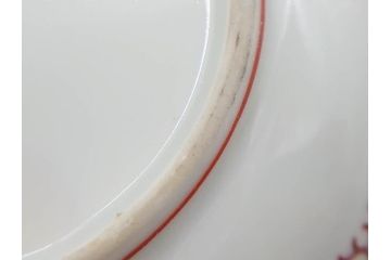 明治期　九谷　金襴手　赤絵　約12cm　3.9寸　華やかな色合いが美しい小皿5枚セット(金彩、和皿、和食器、三寸九分)(R-075477)